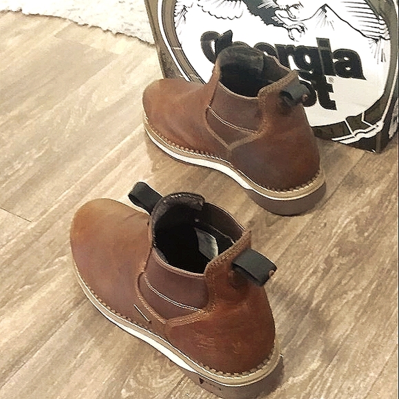 Georgia Boot Chelsea AMP LT - 12     Steel Toe Waterproof Work Boot - Picture 2 of 10